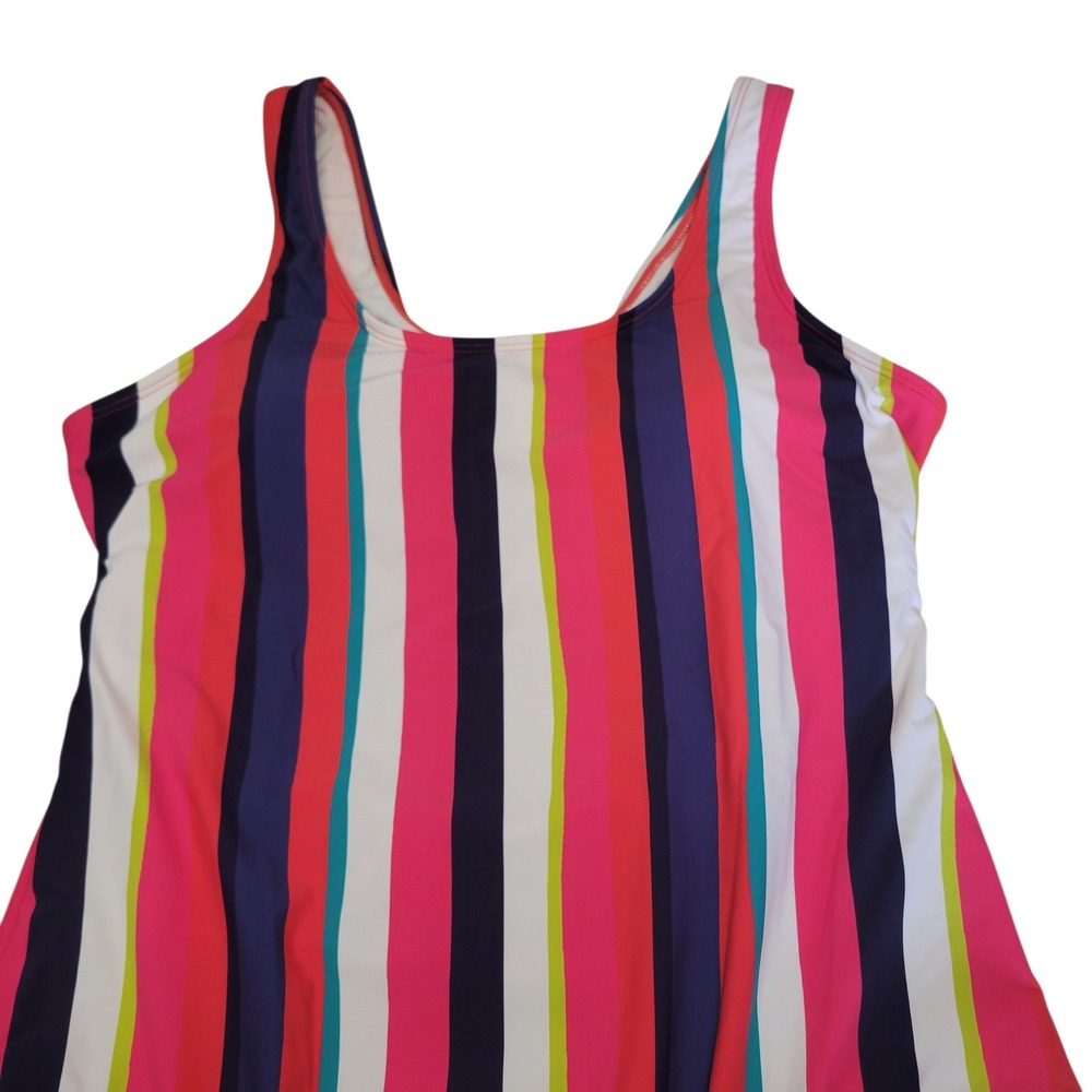 Krimson Klover Chelsea NWT‎ One Piece Lg Striped Swimsuit Cutout Back - Picture 2 of 10